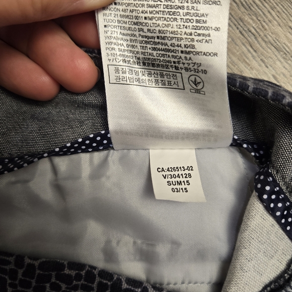 Banana Republic Factory gray patterned Hampton fit cropped trouser pants, size 2 - Picture 12 of 12